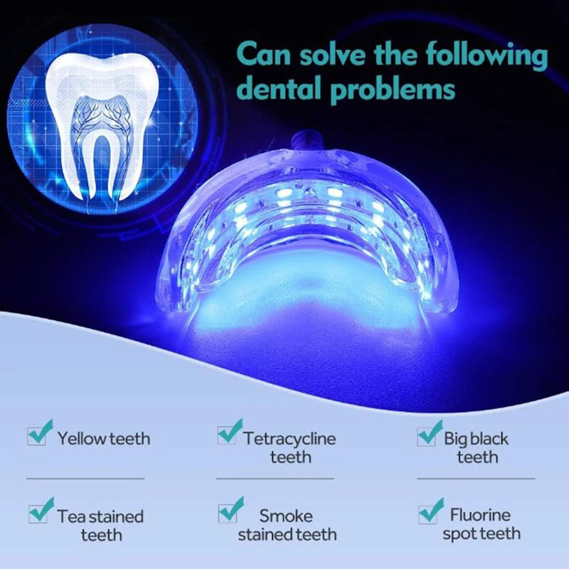 Teeth Blue Light Whitening Instrument Universal Interface Portable Rechargeable Blue Light Oral Care Lamp Tool