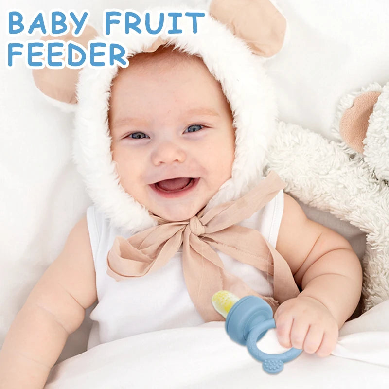 Silicone Bear Shaped Baby Fruit Feeder Fresh Fruit Food Nipple Pacifier - Fun And Healthy Feeding for Babies