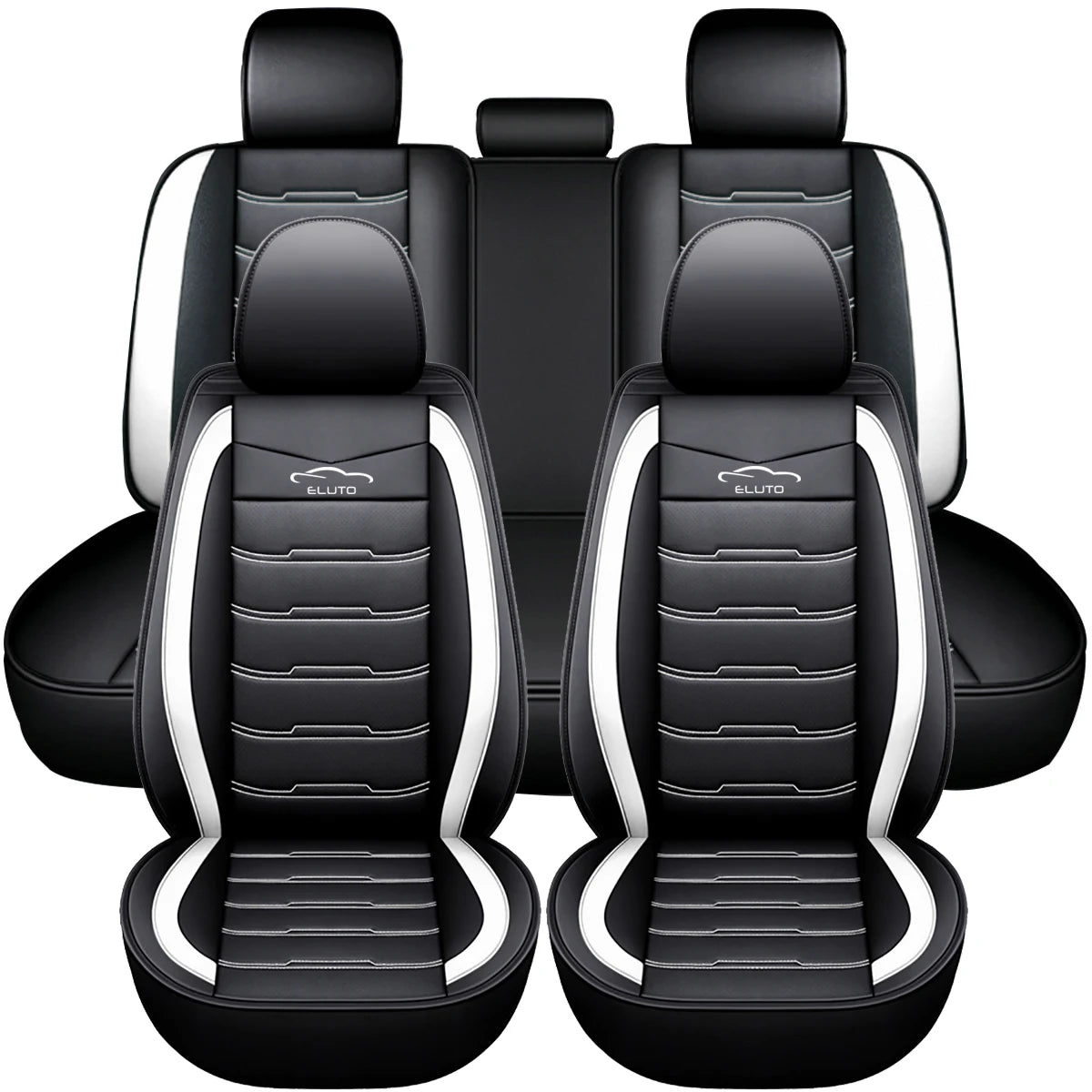 5 Seats Universal Car Seat Cover PU Leather Car Seat Cushion Full Surround Protective Pad Fits Car SUV Truck Seat Accessories