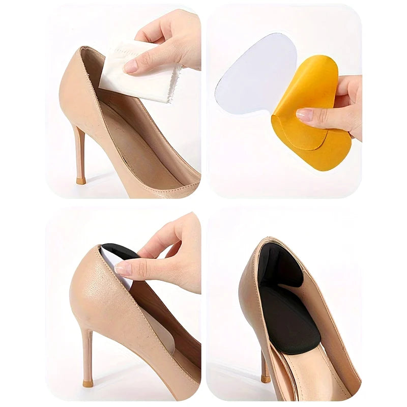 New Double-Layer Thick T-Shaped Foam Heel Pad And Heel Cup-Soft,Breathable,Non-Slip,Durable,Comfortable To Wear In High Heels