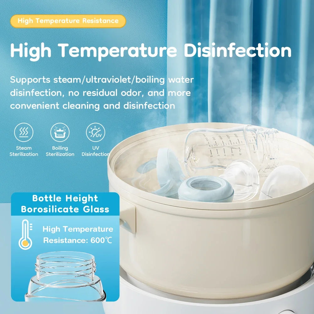 Newborn Feeding Glass Bottles 80/160/240ml High Borosilicate Wide-neck Anti-colic Baby Bottle with Clear Scale GB61