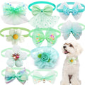 50PCS Small Dog Cat Bowtie Cute Bulk Lace Pet Dog Bowtie Collar for Dogs Grooming Accessories Pet Supplies for Small Dogs