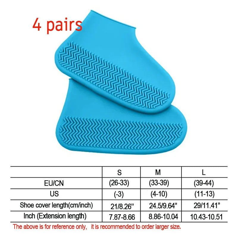 Waterproof Rain Shoe Covers Silicone Non-slip Wear-resistant Outdoor Adult Children Boots Portable Elastic Reusable