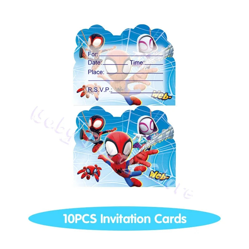 Spider And His Amazing Friends Birthday Decorations supplies Kit Plates Cups Tablecloth Backdrop Balloons Party decor gifts