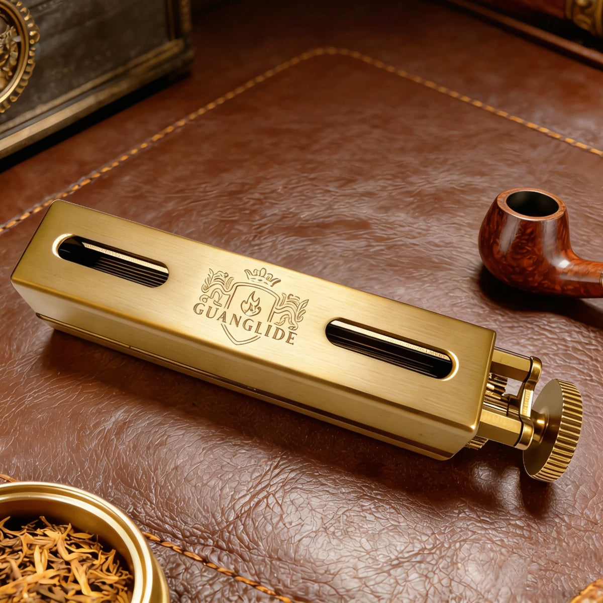 φ6mm Classic Solid Brass Cigaretts Rolling Machine Slim Smoke Hand Manual slim Tobacco Roller Handmade Can Fit 70mm Rollie Paper