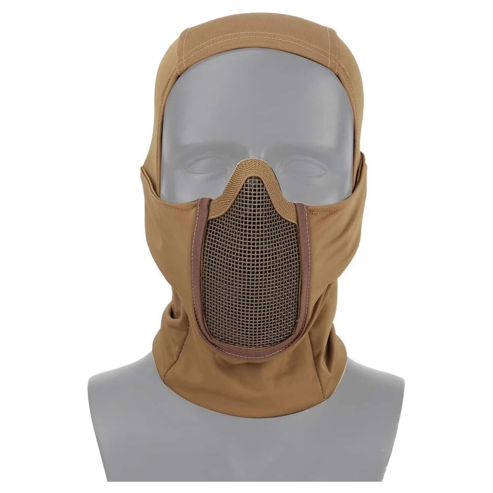 MILITARY Tactical Balaclava Mask Mouth Protection Half Face Mask Breathable Mesh Airsoft Headgear Low Profile Hunting Accessories
