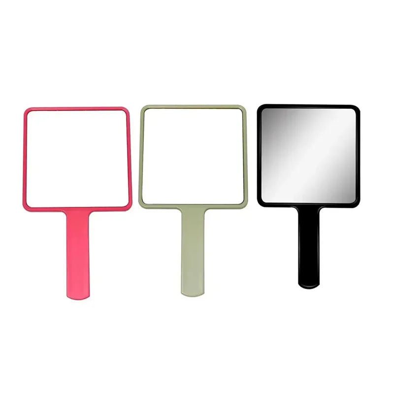 1/2/3pcs Eyelash Extension Handheld Makeup Mirror Square Makeup Vanity Mirror With Handle Hand Mirror SPA Salon Compact Mirrors
