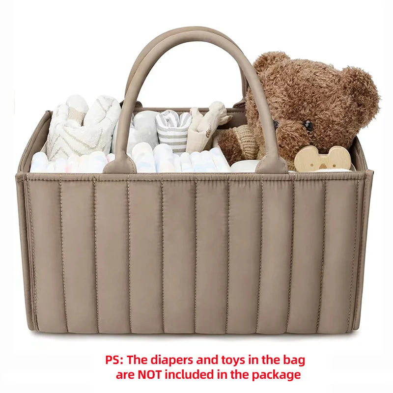 PANGDUBE Baby Diaper Bags Diaper Stackers & Caddies Nursery Organizer Basket Diaper Storage for Baby Things Mom Bag Nappy Bag