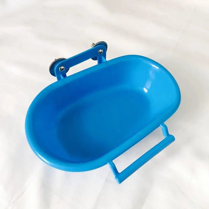 1PC Bird Bath 22cm Long Bathtub Shape Feeding Bath Water Multi Functional Bath Box for Parrot Small Pet Supplies