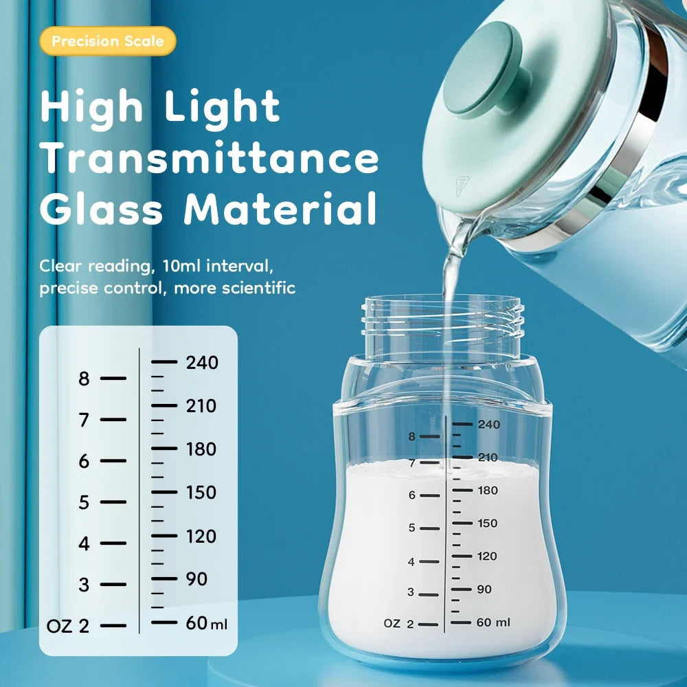 Newborn Feeding Glass Bottles 80/160/240ml High Borosilicate Wide-neck Anti-colic Baby Bottle with Clear Scale GB61