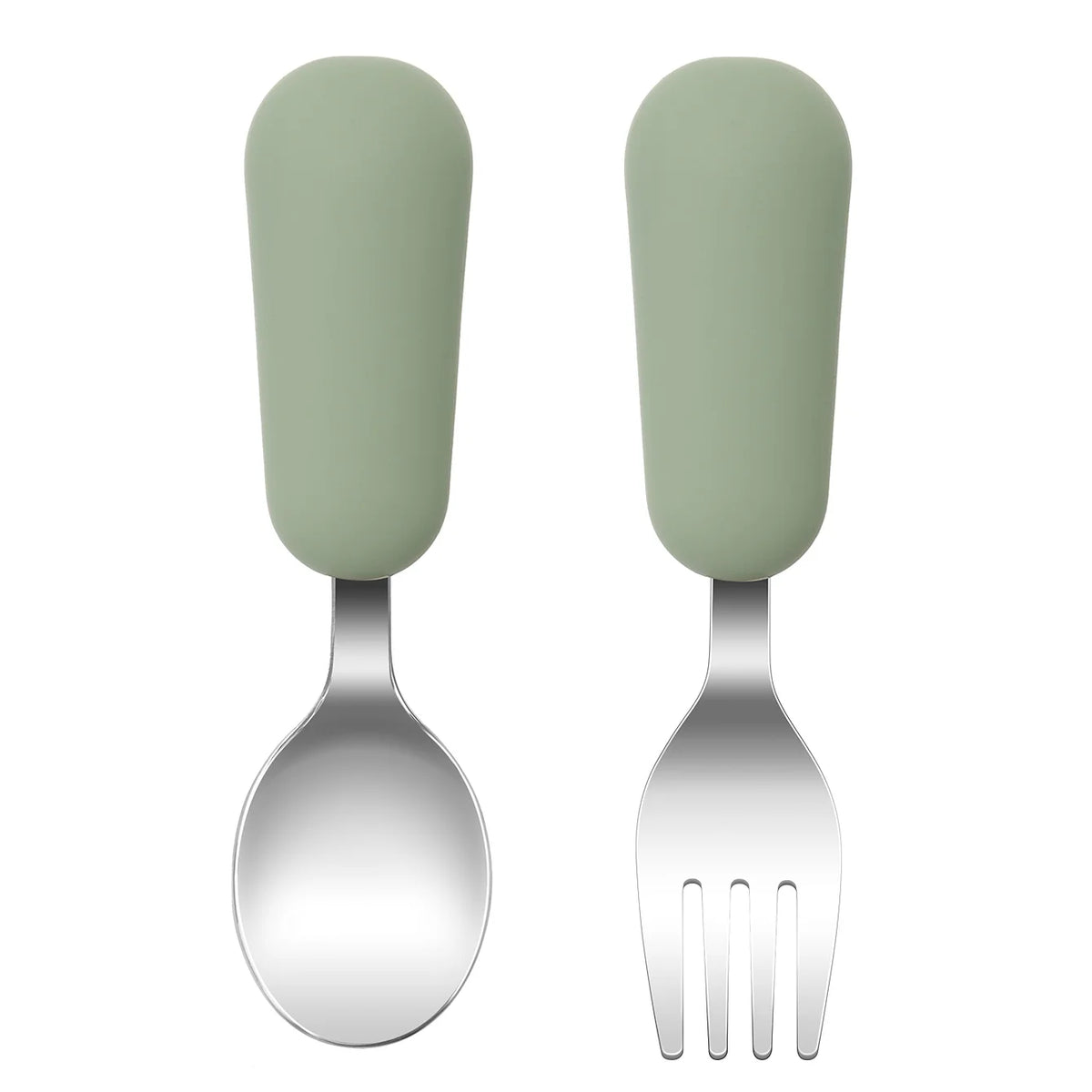 Color Kids 2PCS Stainless Steel Fork Spoon Baby Feeding Set Eco Friendly Toddler Utensil BPA Free Kids Dinnerware Baby Stuff
