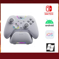EasySMX White Black Gamepad X05 Pro Wireless PC Gaming Controller for PC Windows iOS Switch Android with Charging Dock