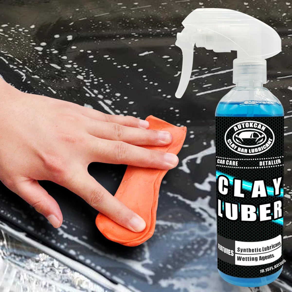 Car Cleaning Tool 200G Car Clay Bar And 300ML Magic Synthetic Lubricant Car Detailing Cleaning For Car Paint Wheel Hubes Glass