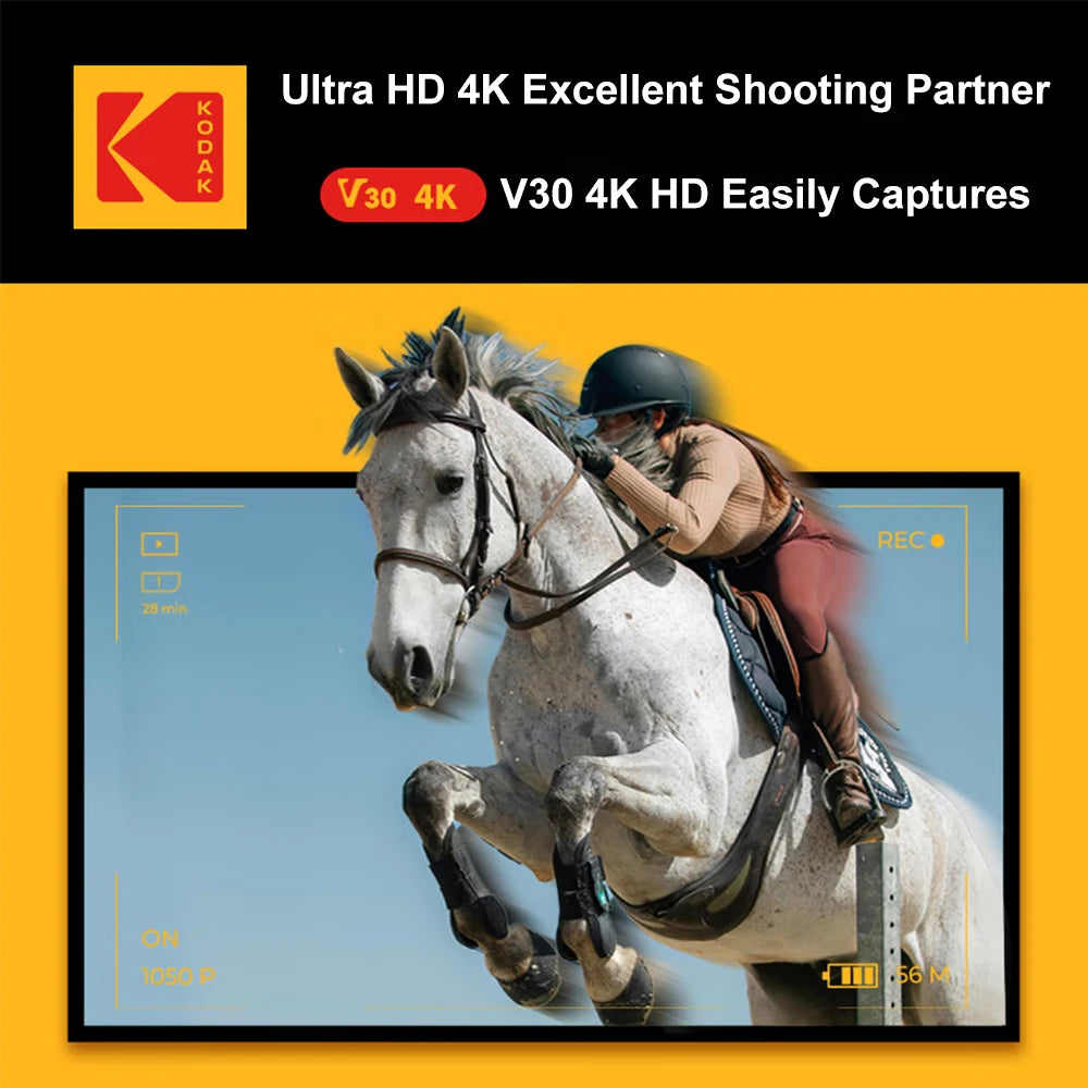 KODAK V30 256GB SD Card UHS-I U3 High Speed Up To 100MB/s Perfect for Full HD Video 64G 128G SD Memory Card SDXC for Camera
