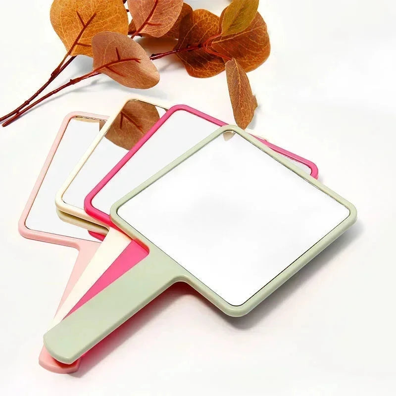 1/2/3pcs Eyelash Extension Handheld Makeup Mirror Square Makeup Vanity Mirror With Handle Hand Mirror SPA Salon Compact Mirrors