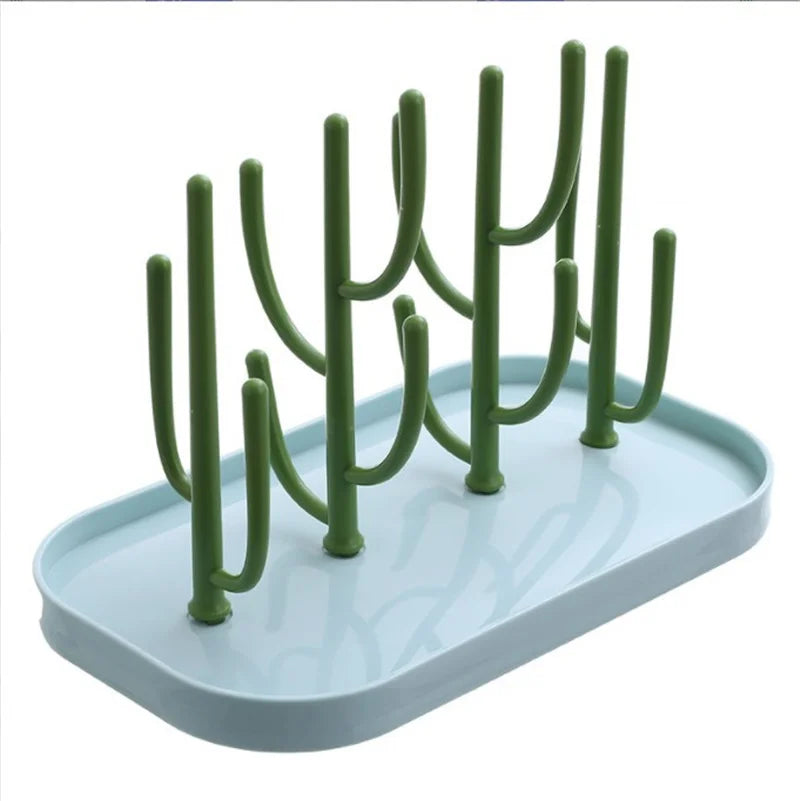Baby Bottle Countertop Drying Rack Detachable Toddler Sippy Cups Infant Dishes Dryer Holder With Drainer Tray Baby Accessories