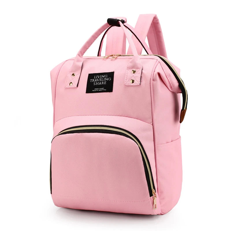 Large Capacity Canvas Mummy Bag Multifunctional Baby Bottle Thermal Insulation Travel Storage Bag Fashion Mummy Bag Hanging Bag