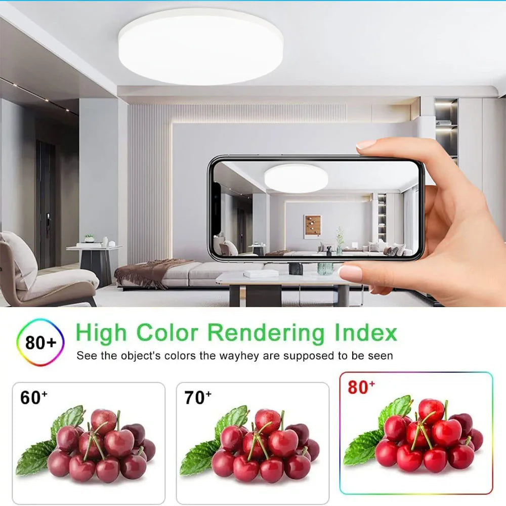Round LED Ceiling Light Simple Square Ceiling Lights Modern Kitchen Ceiling Lighting Fixture Led Panel Lamp for Balcony Corridor