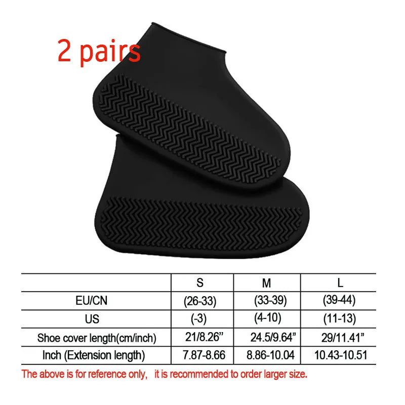 Waterproof Rain Shoe Covers Silicone Non-slip Wear-resistant Outdoor Adult Children Boots Portable Elastic Reusable