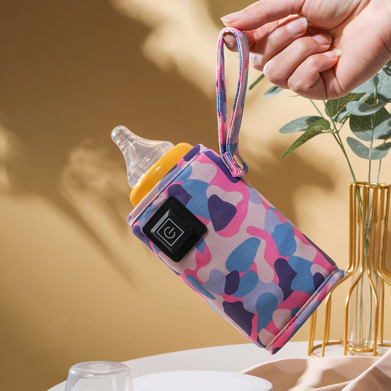Baby bottle insulation bag, baby thermal carrier, bottle warmer with 3-speed temperature adjustment