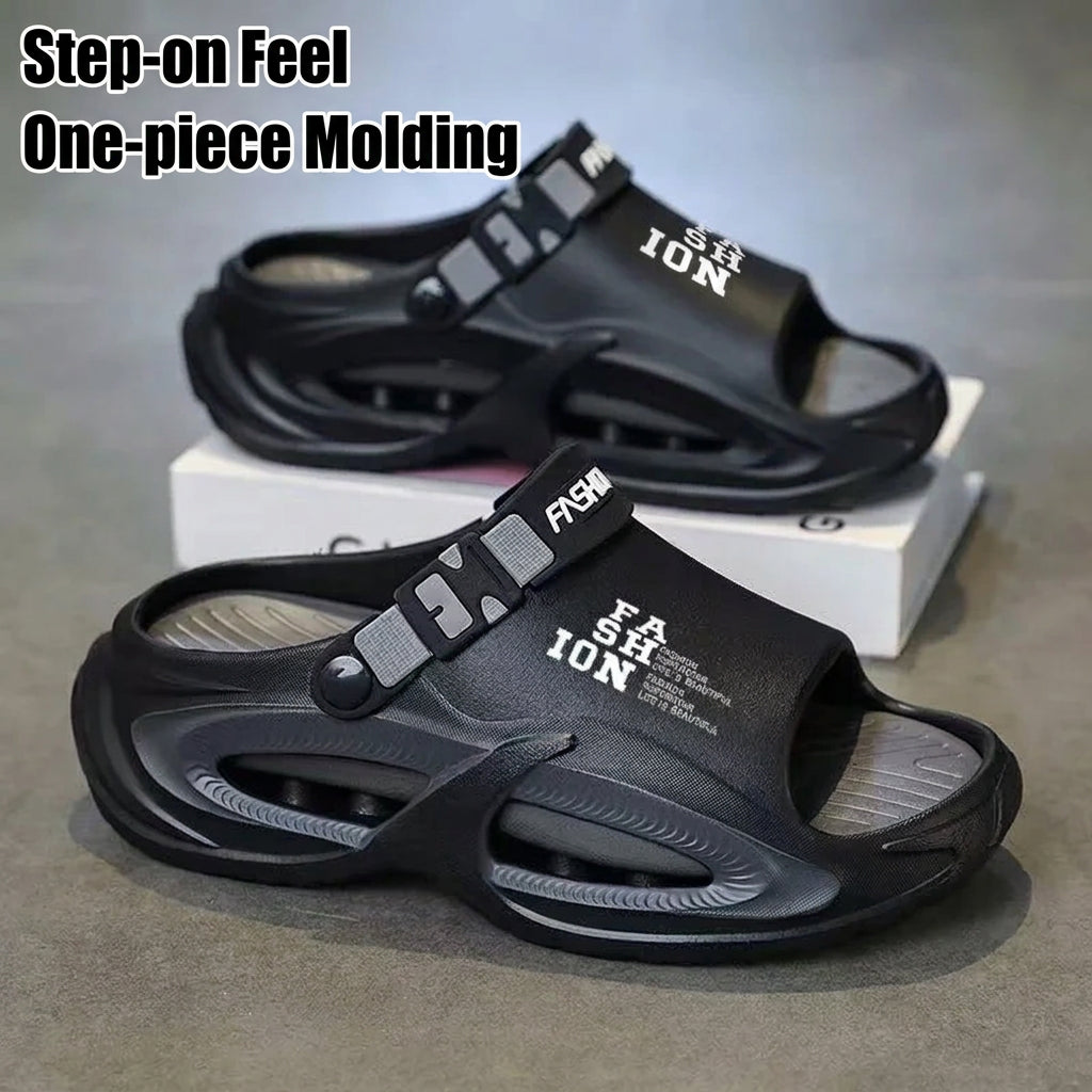Men Sandals Slip On 2 in 1 Summer Outdoor Thick Sole Non Slip Waterproof Driving Shoes