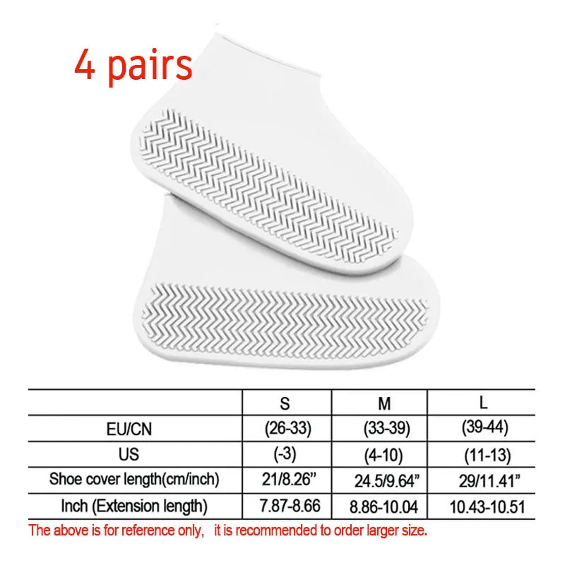 Waterproof Rain Shoe Covers Silicone Non-slip Wear-resistant Outdoor Adult Children Boots Portable Elastic Reusable