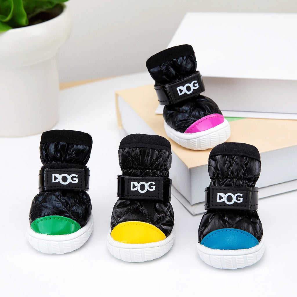 Winter Pet Dog Shoes for Small Dog Shoes Waterproof Warm Dog Snow Boots Anti-slip Teddy Chihuahua Footwear