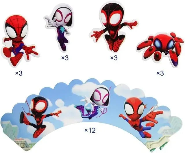 Spider And His Amazing Friends Birthday Decorations supplies Kit Plates Cups Tablecloth Backdrop Balloons Party decor gifts