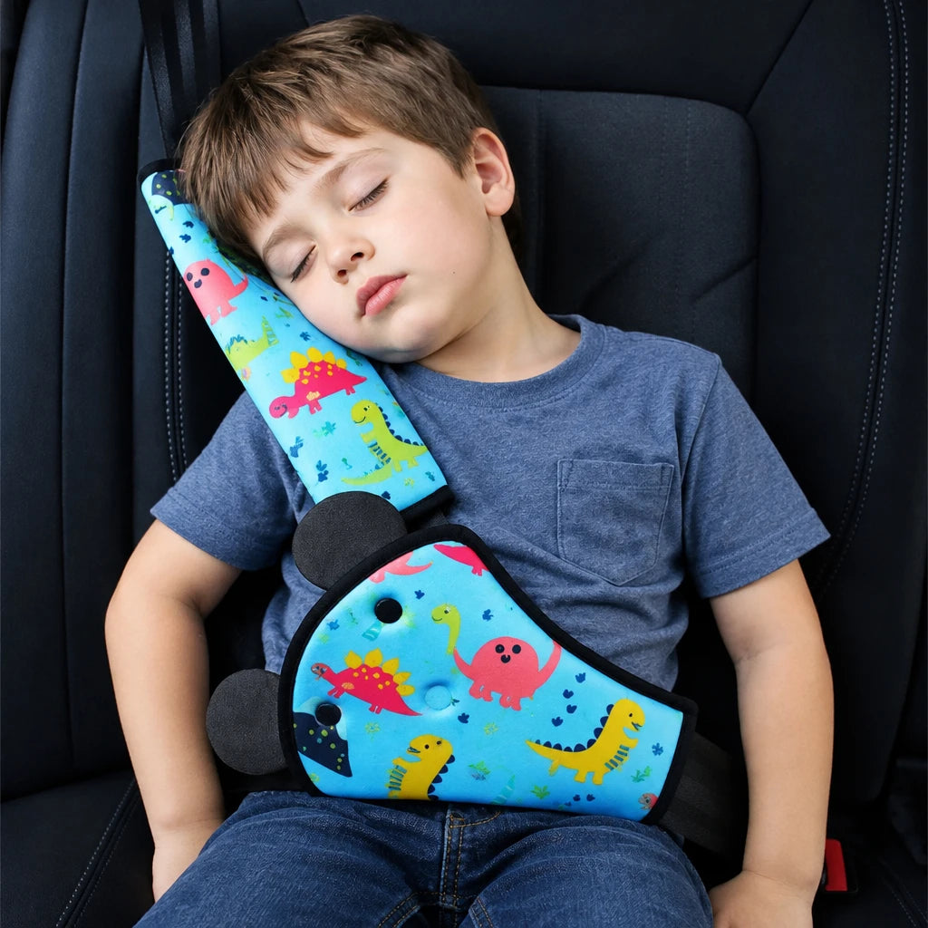 Kit di regolazione della cintura di sicurezza per bambini, limitatore anti-strangolamento per il collo, protezione per cintura di sicurezza auto.