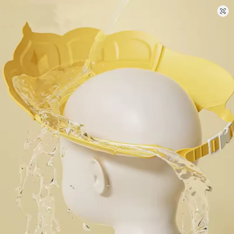 Baby Bath Caps Goods Infant Ear Protection Kids Shampoo Shield Bath Head Cover Baby Shower Cap Adjustable Hair Wash Hat