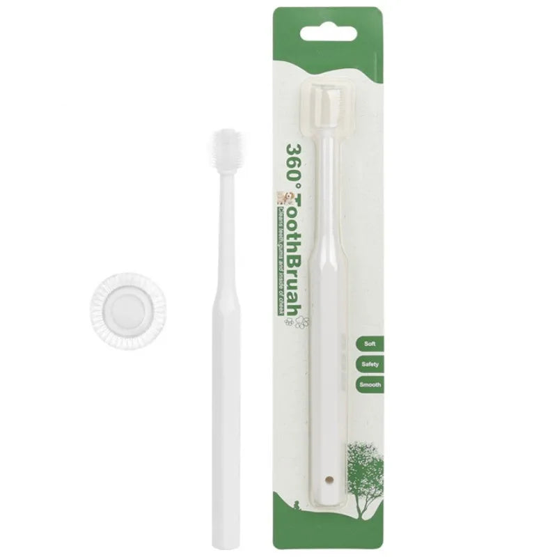 Pet Toothbrush 360-degrees Dogs Toothbrush Dog Teeth Cleaning Soft Hair Cat Teeth Brush Small Head Dogs Tooth Brush Pet Products