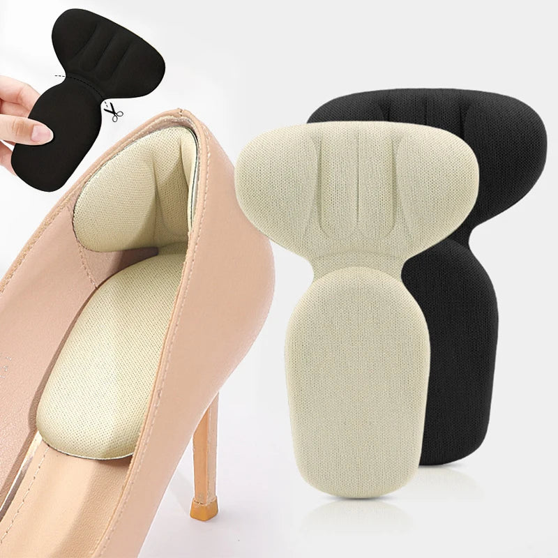 New Double-Layer Thick T-Shaped Foam Heel Pad And Heel Cup-Soft,Breathable,Non-Slip,Durable,Comfortable To Wear In High Heels