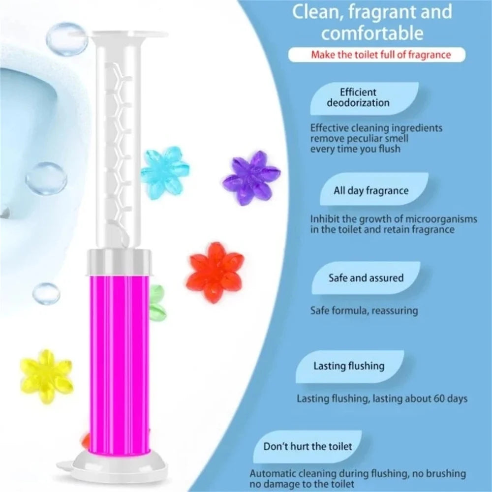 1/3/6/9PCS Multipack Flower Aroma Toilet Cleaning Gel, Toilet Deodorant Cleaner, Removing Odor, Household Cleaning Supplies