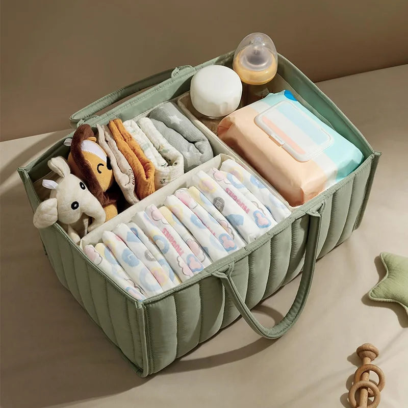 PANGDUBE Baby Diaper Bags Diaper Stackers & Caddies Nursery Organizer Basket Diaper Storage for Baby Things Mom Bag Nappy Bag
