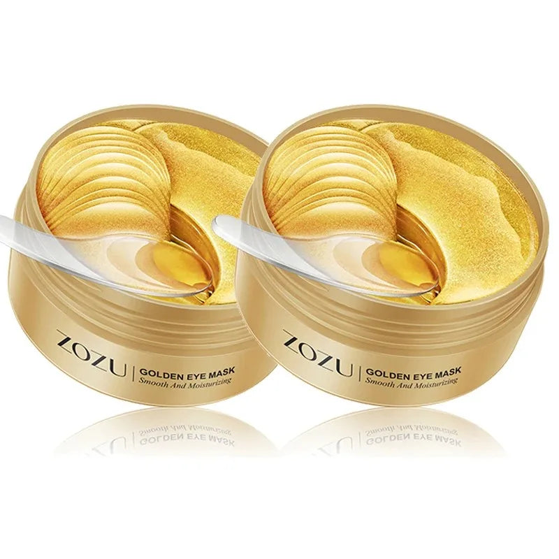 60/120 Pieces Avocado Gold Eye Masks Moisturizing Firming Eye Patches to Improve Eye Bags Anti-Wrinkle Eye Patches for Dark Circles