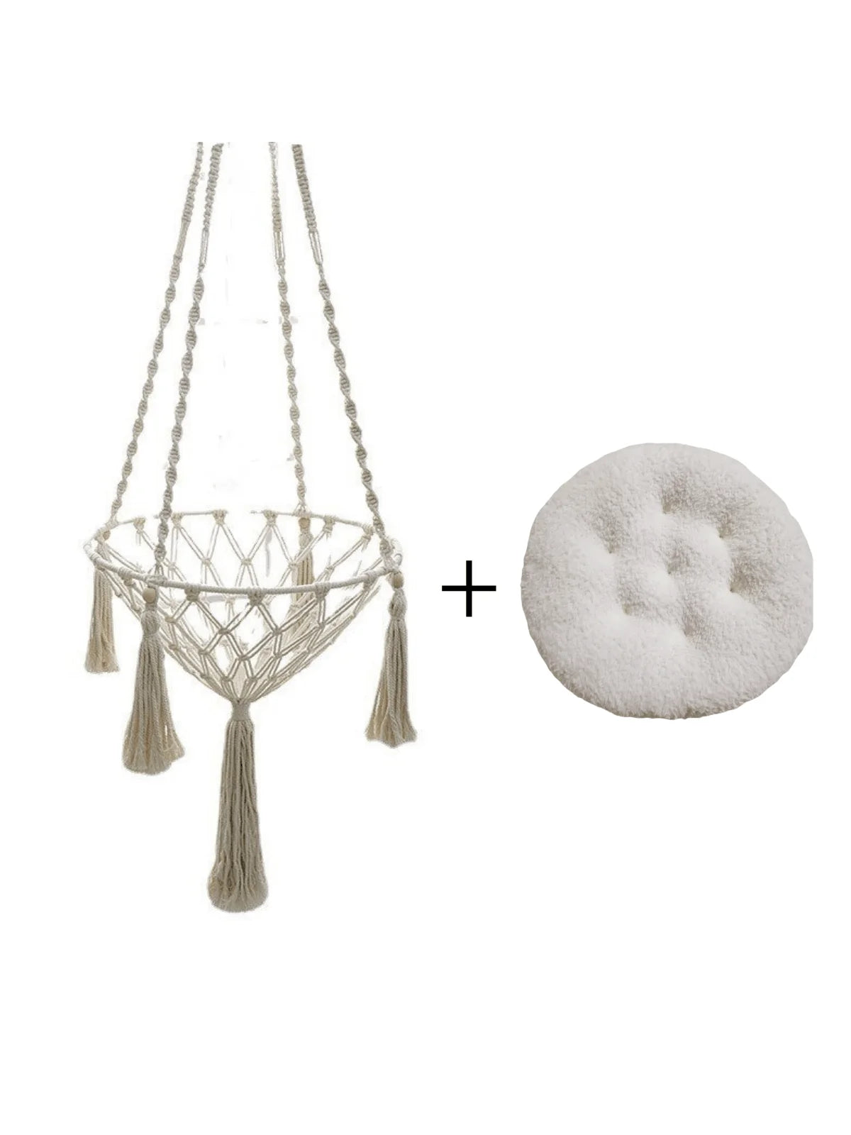 Winter Pet Hammock Cat Swing Hand-Woven Cotton Rope Cat Hanging Basket Kitten Hanging String Den Indoor Hanging Nest Pet Supplies