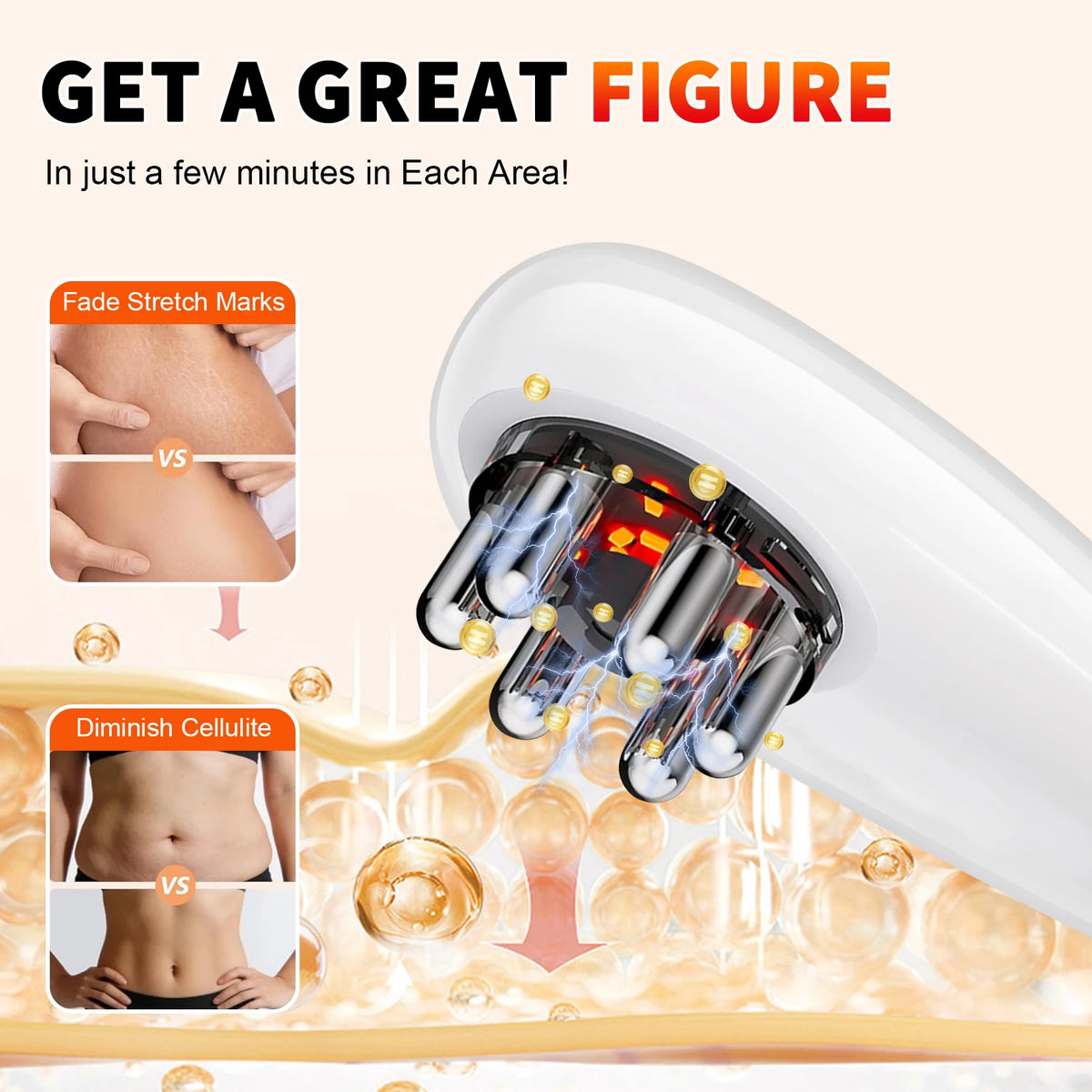 Anti Cellulite Tool and Skin Tightening Device Body Sculpting Massager Cellulite Removal Machine for Face Belly Arms Legs Waist
