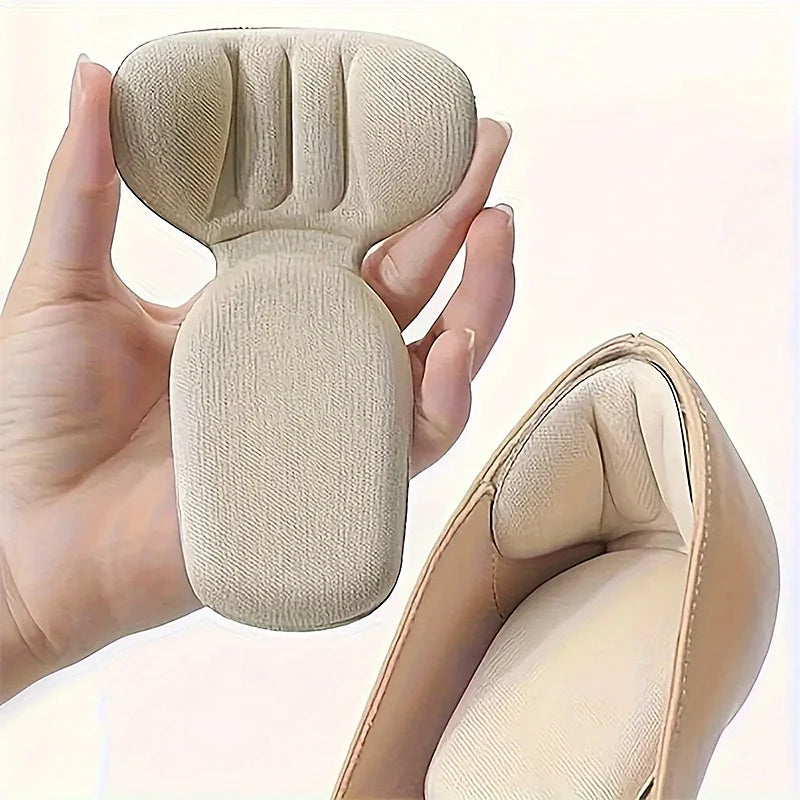 New Double-Layer Thick T-Shaped Foam Heel Pad And Heel Cup-Soft,Breathable,Non-Slip,Durable,Comfortable To Wear In High Heels