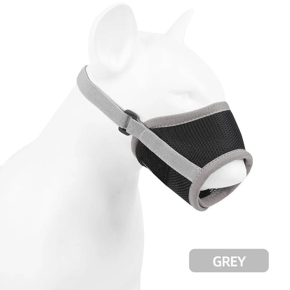 Dog Muzzle Anti-Barking Pet Adjustable Anti-Bite Puppy Breathable Soft Dog Mouth Cover Elastic Strap Pet Supplies Basket Muzzle