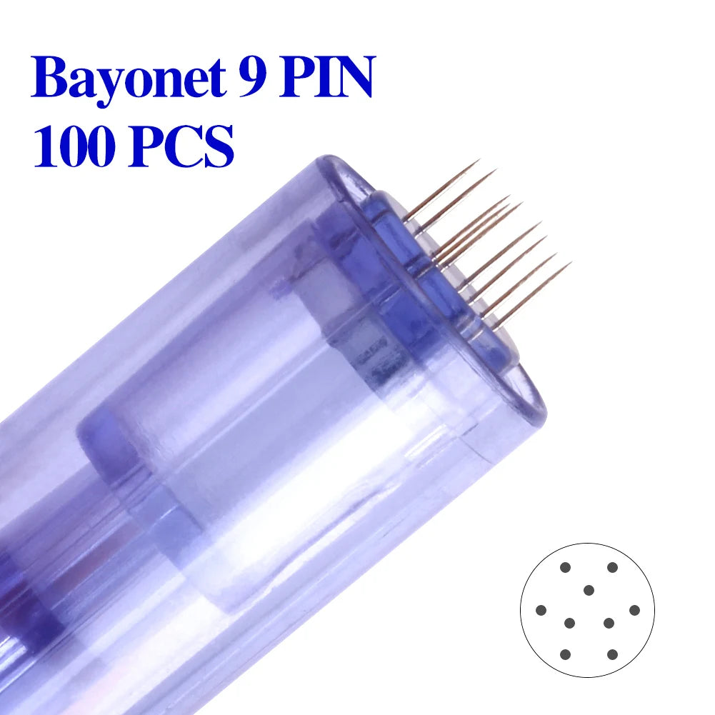 50/100 Pcs Cartridges Bayonet For A1 Dr Pen Needles Microneedling Beauty Skin Care Tool for 9/12/24/36/42/Round Nano 3D 5D Tips