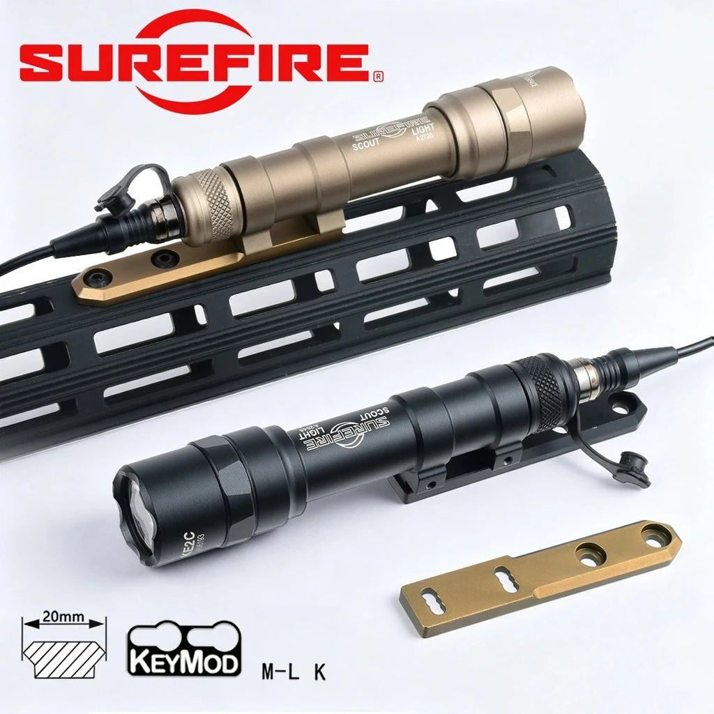 Surefire M600U M600B Powerful LED Flashlight with Mounting Base Fit 20mm Rail MLK Keymod for AR15 SF M600 Scout LED Light Torch