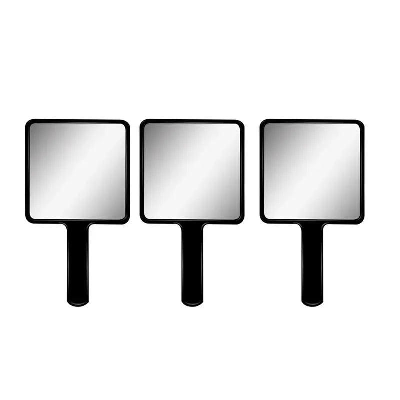 1/2/3pcs Eyelash Extension Handheld Makeup Mirror Square Makeup Vanity Mirror With Handle Hand Mirror SPA Salon Compact Mirrors
