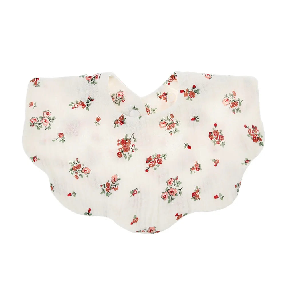 Cotton Soft Baby Print Bibs Solid Color Infant Bib Newborn Burp Cloths Bandana Scarf for Kids Boys Girls Feeding Saliva Towel