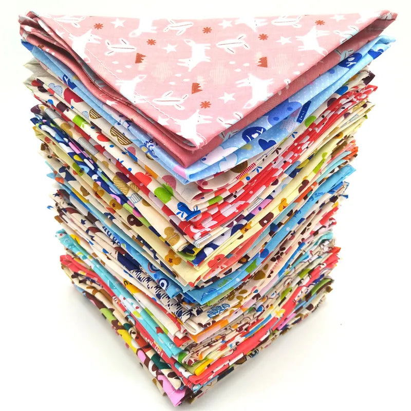30/50 Pcs Bandana Small Middle Large Dog Bibs Scarf Cotton Adjustable Pet Puppy Kerchief Dog Accessories Pet Supplies