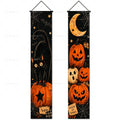 Halloween Decorations Porch Banner Scary Jack Lantern Pumpkin Spider Web Hanging Sign for Indoor Outdoor Halloween Party Decor