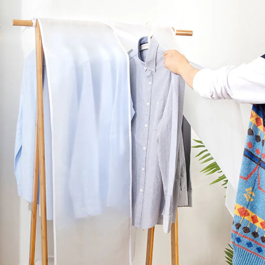 Waterproof Dustproof Thickened Clothing Covers Peva Clothes Dust Storage Bag Clear Protector Opening Hanging Garment Rack Items