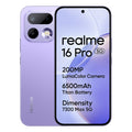 realme 16Pro 5G Smartphone Fast Charge 45W  Battery 6500mAh, Camera 200MP OIS, IP69 AMOLED Display 144Hz 6.78"