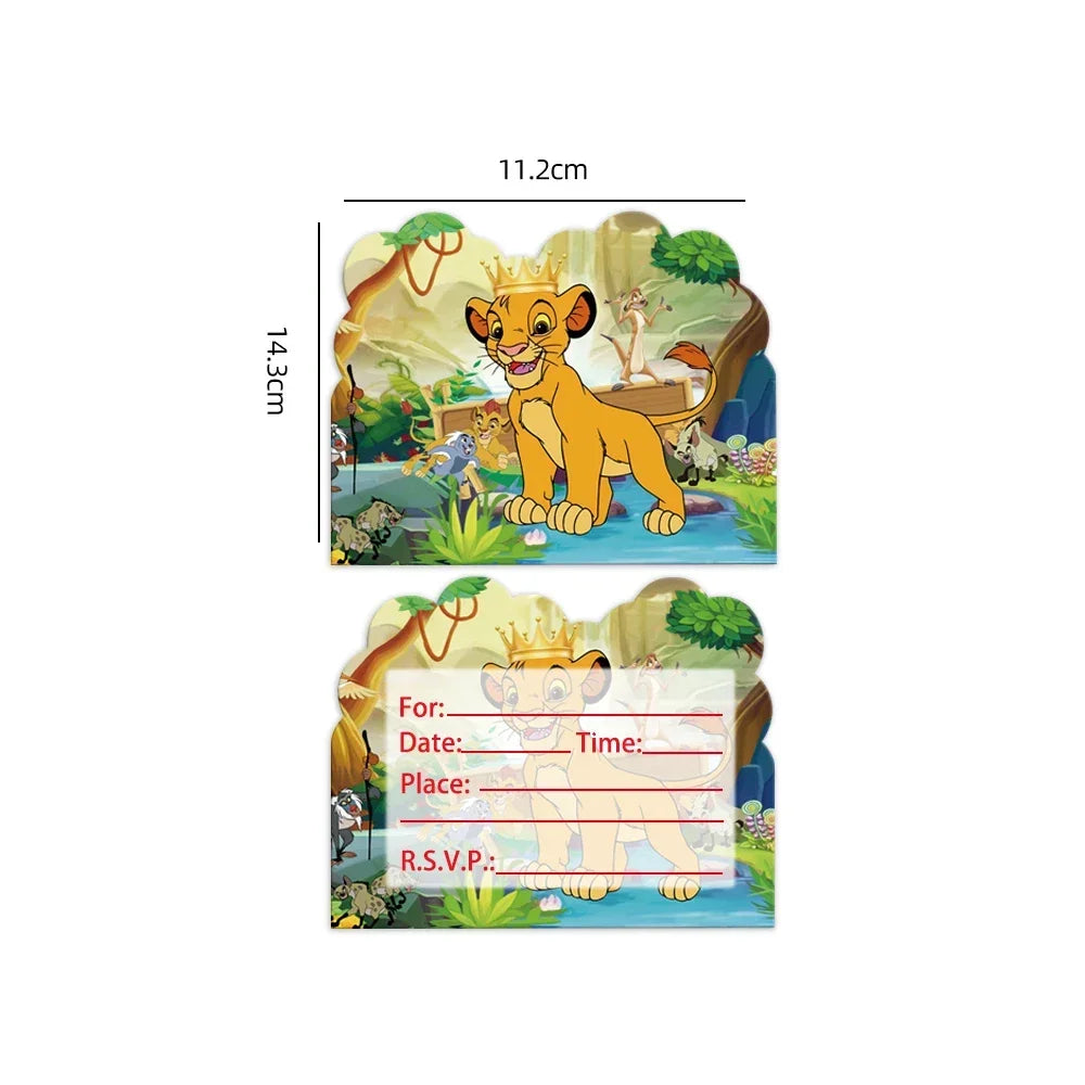 Simba Lion King Birthday Party Decorations Disposable Tableware Balloon Tablecloth Napkin Cup Cake Topper for Kids Baby Shower