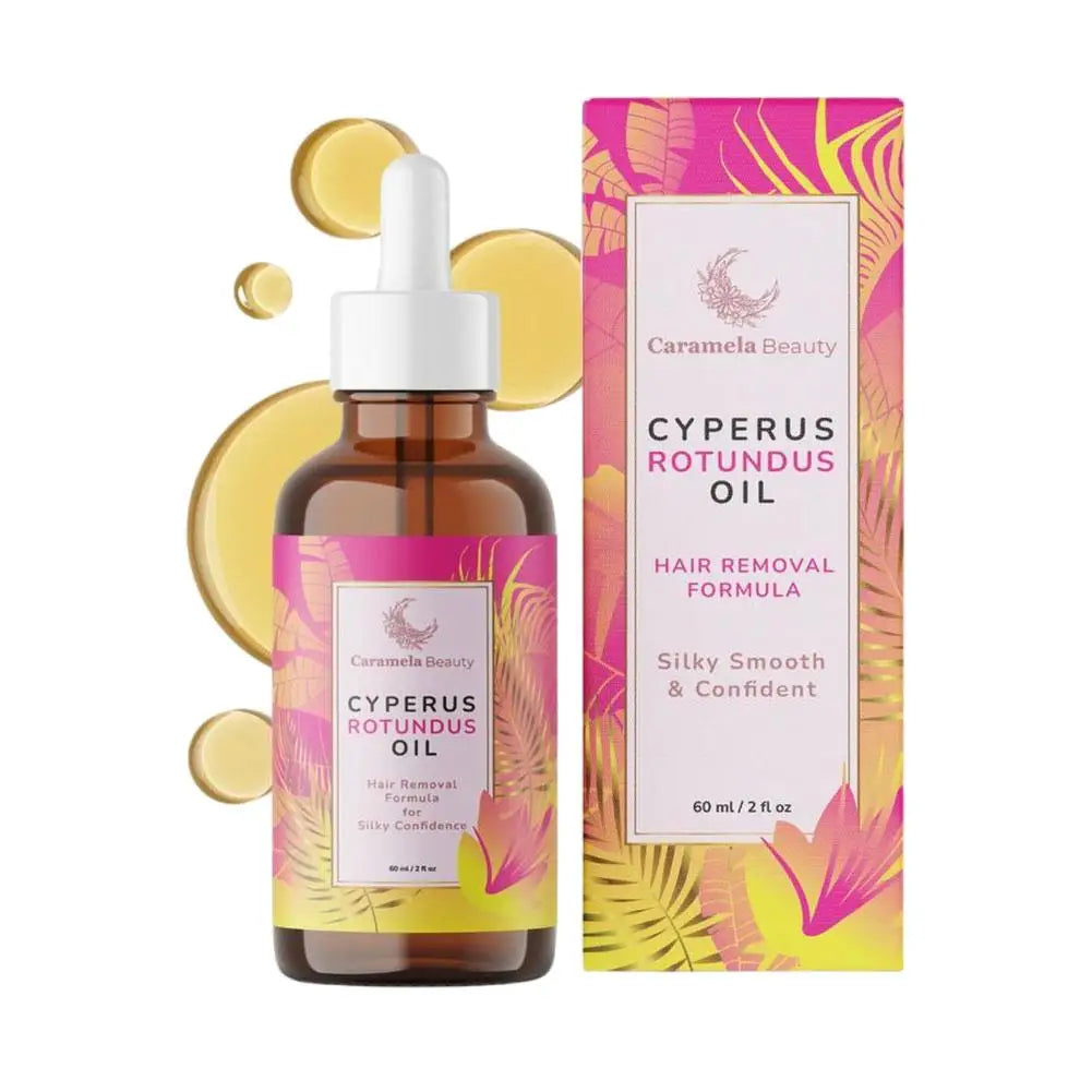 Cyperus Rotundus Oil Hair Growth Inhibitor Caramela Beauty Natural Hair Reduction Oil for Armpit Leg Arm Smooth Skin Care