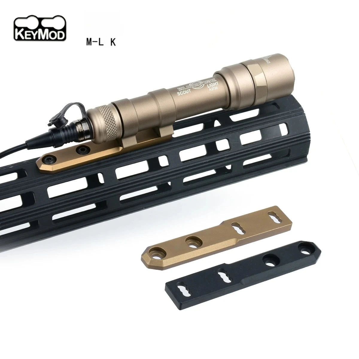 Surefire M600U M600B Powerful LED Flashlight with Mounting Base Fit 20mm Rail MLK Keymod for AR15 SF M600 Scout LED Light Torch